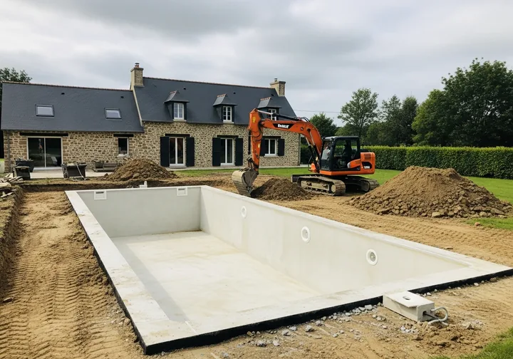 Terrassement de piscine à Caen