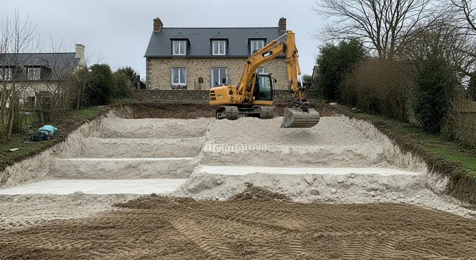 Terrain en pente terrassé en terrasses à Caen